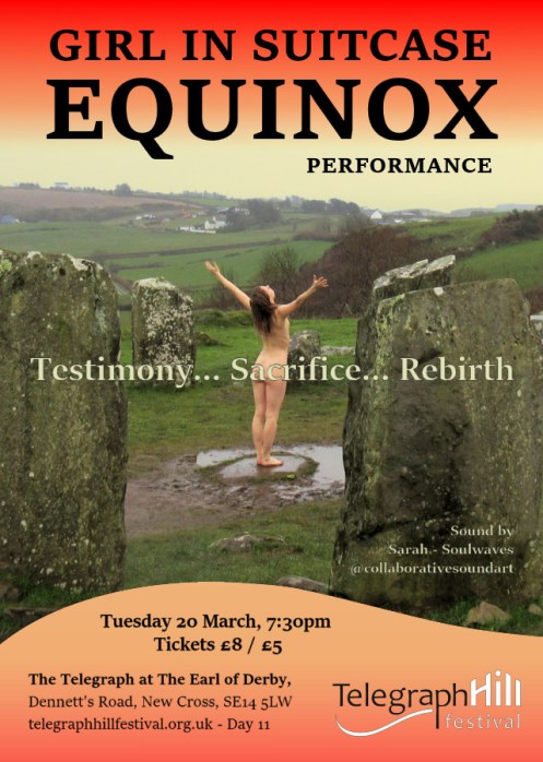 Girl in Suitcase: Equinox performance.